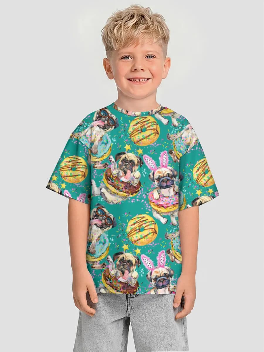 Camiseta infantil. De talla grande.