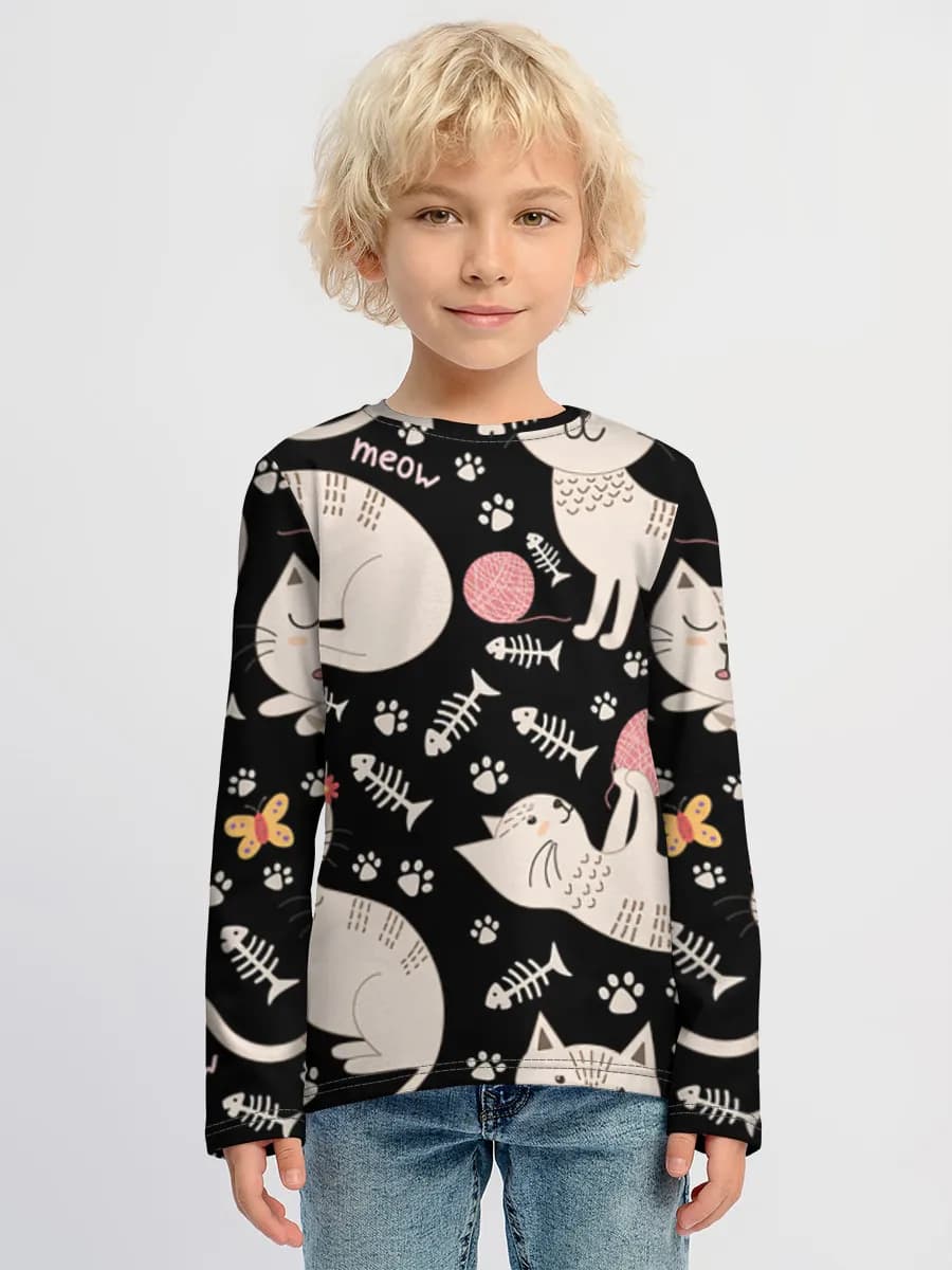 Children's cotton long sleeve shirt