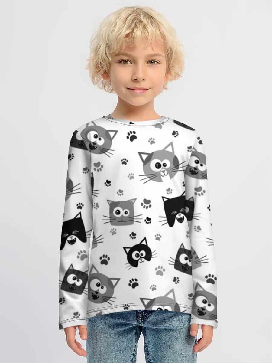 Camisa de manga larga de algodón para niños