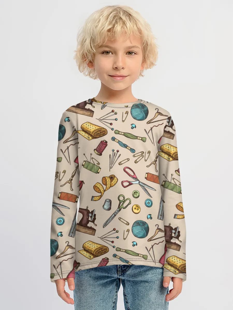 Children's cotton long sleeve shirt