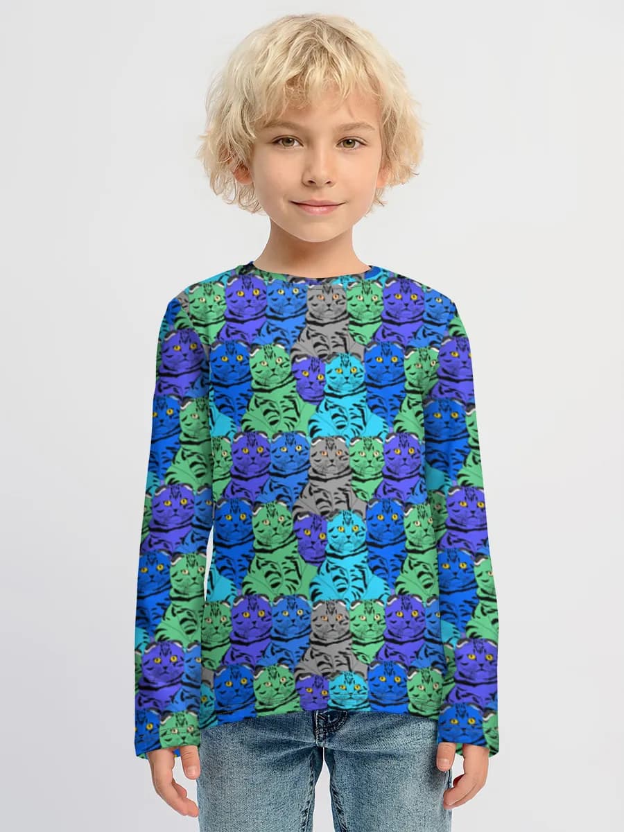 Children's cotton long sleeve shirt
