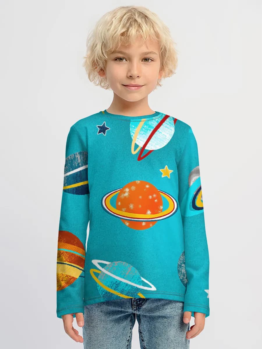Children's cotton long sleeve shirt