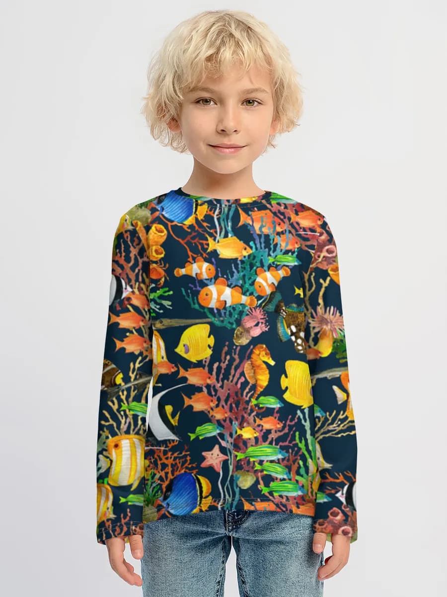 Children's cotton long sleeve shirt
