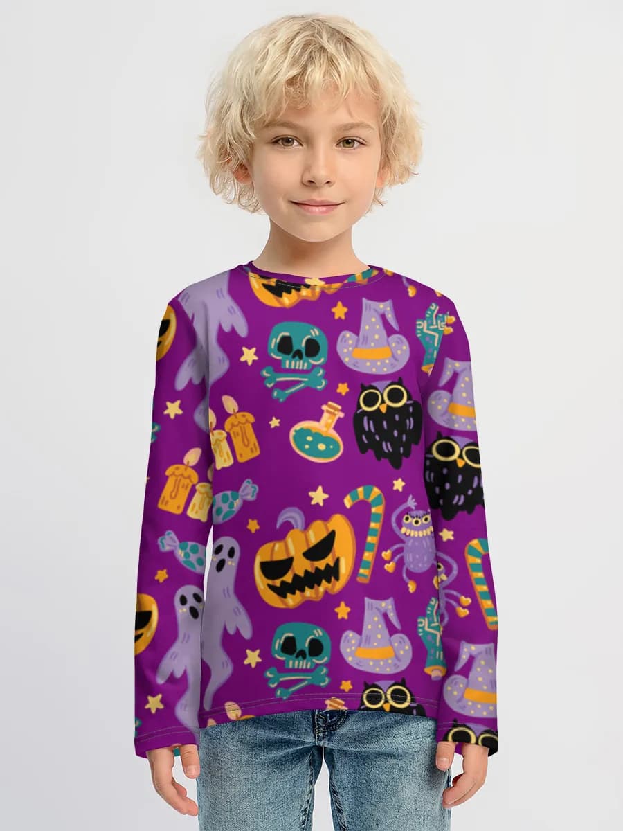 Children's cotton long sleeve shirt