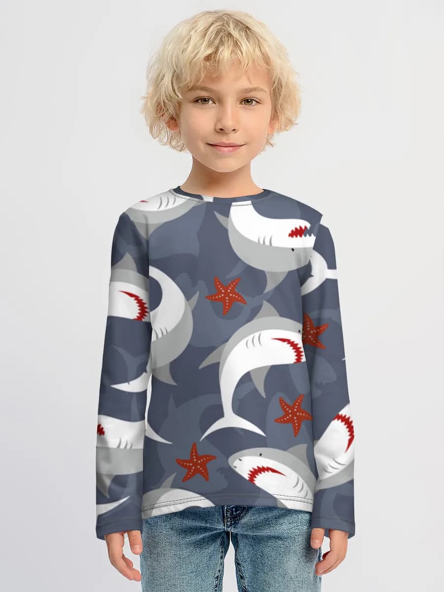 Children's cotton long sleeve shirt