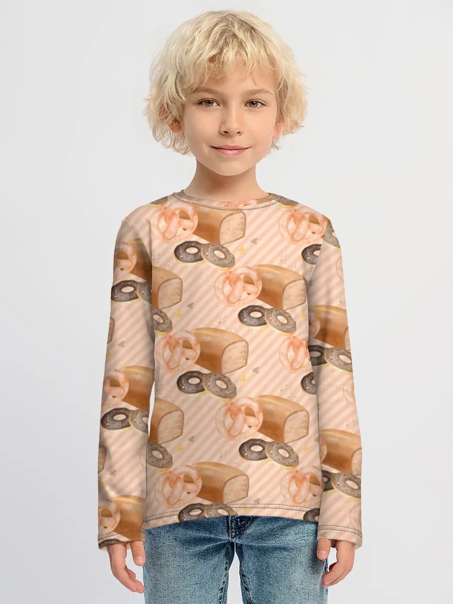 Children's cotton long sleeve shirt