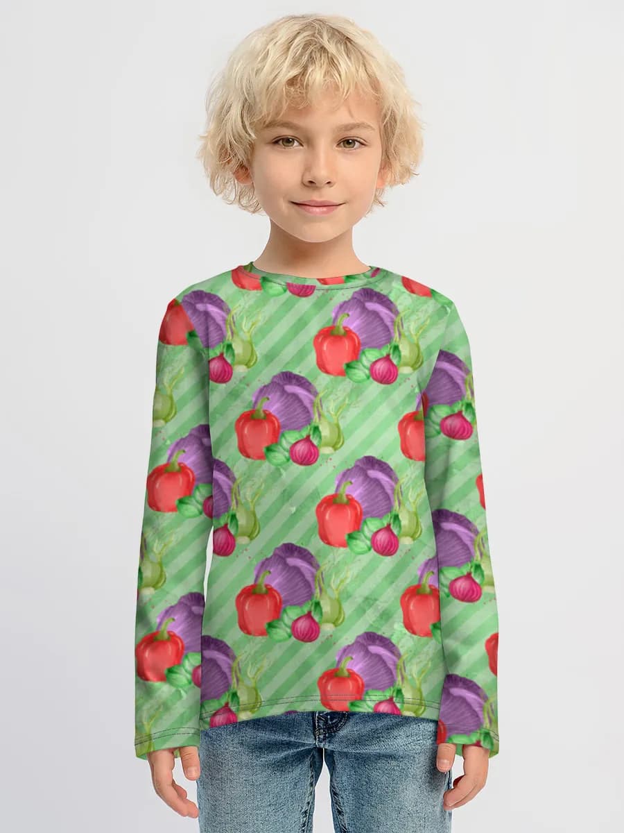 Kinder Baumwoll Langarmshirt