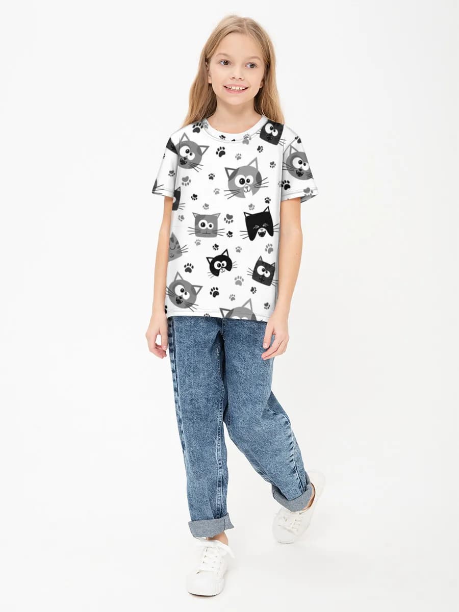 Camiseta de algodón para niñas