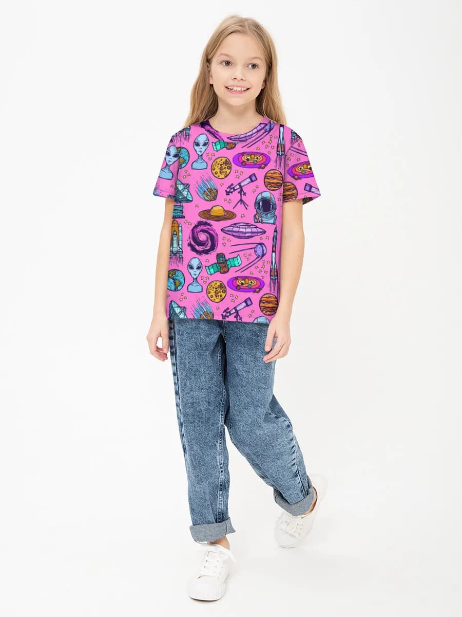 Children's cotton T-shirt (for girls)