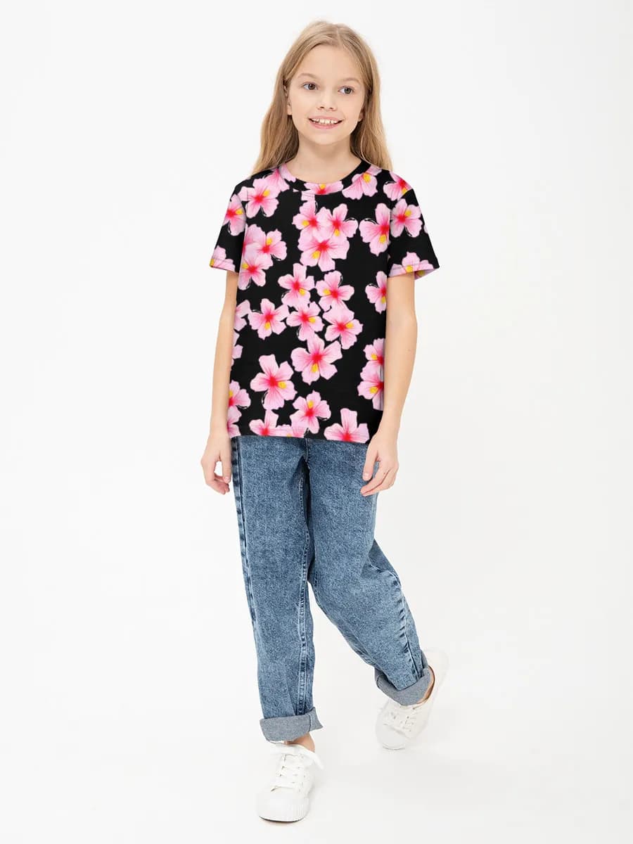 Camiseta de algodón para niñas