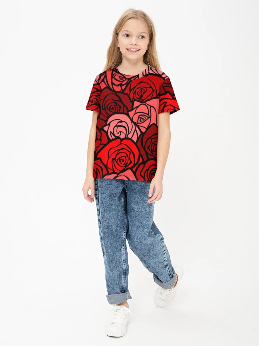 Children's cotton T-shirt (for girls. Copy)