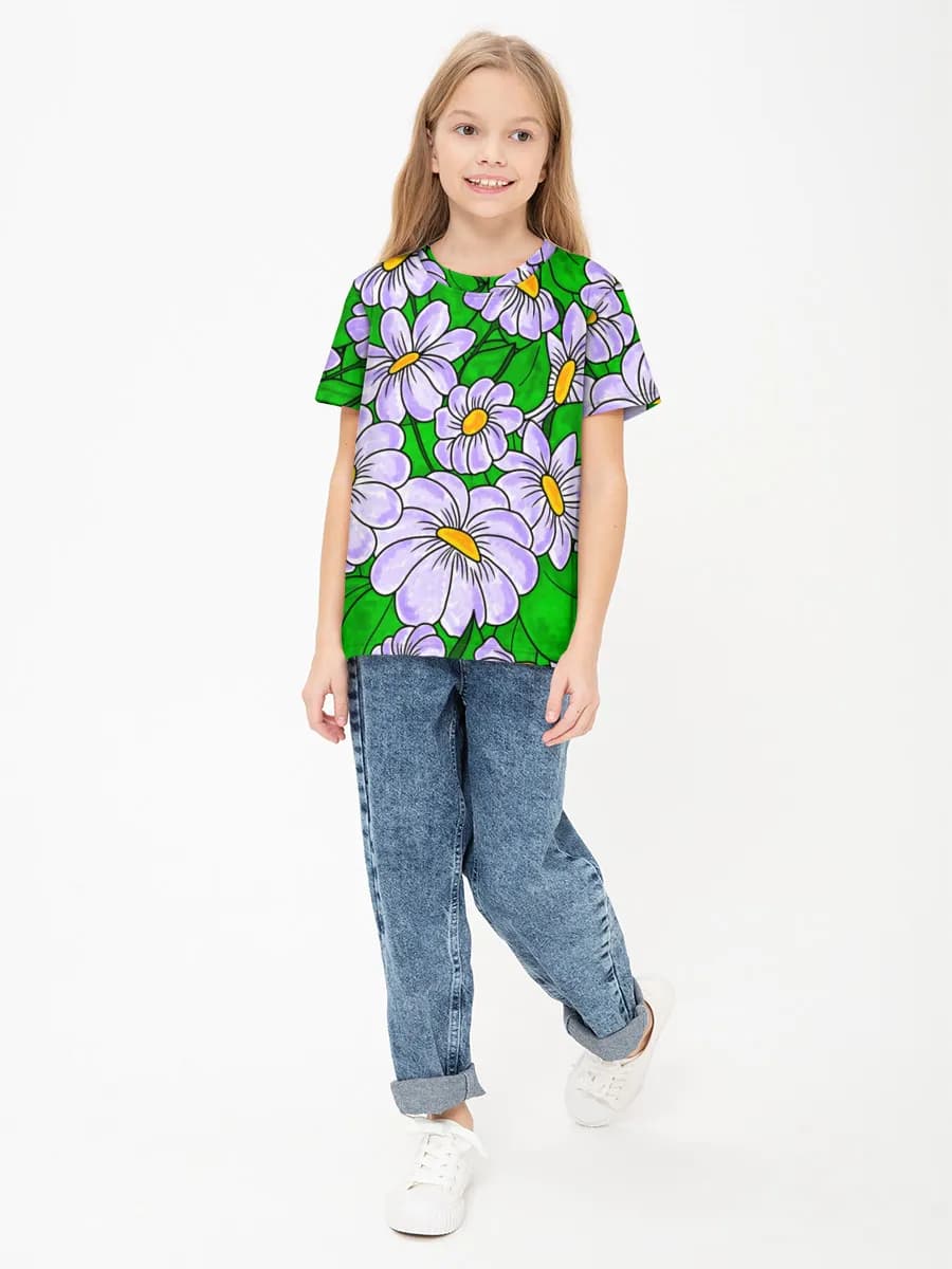 Children's cotton T-shirt (for girls. Copy)