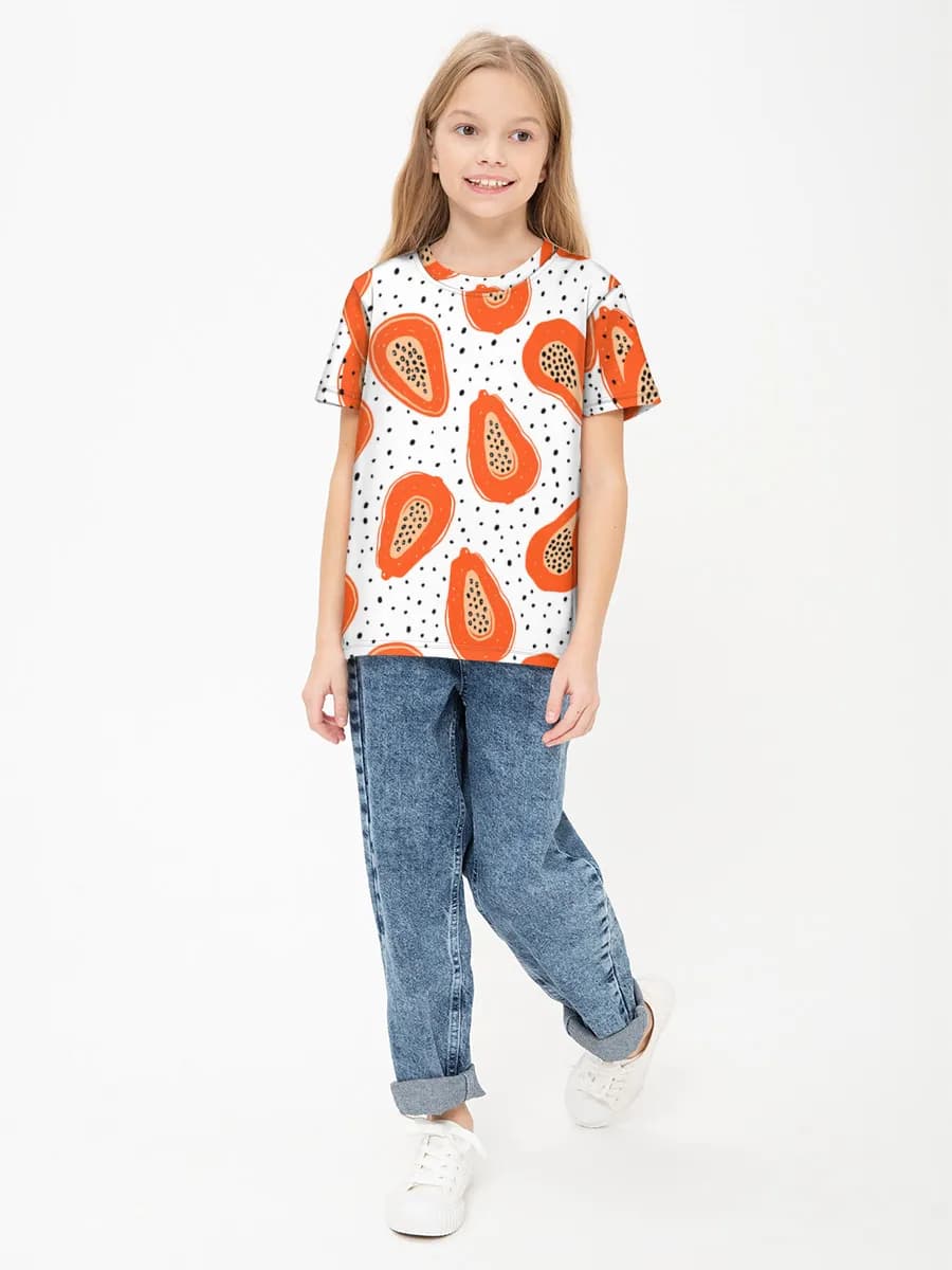 Children's cotton T-shirt (for girls. Copy)
