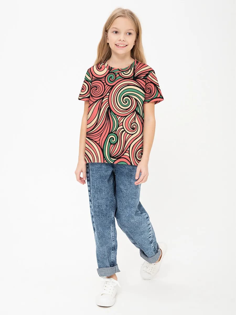 Children's cotton T-shirt (for girls. Copy)