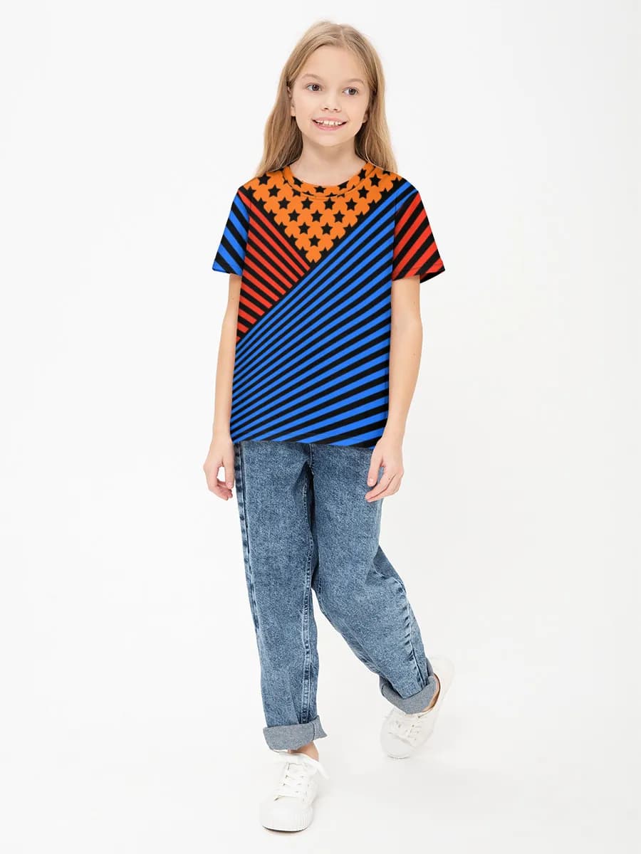Children's cotton T-shirt (for girls. Copy)
