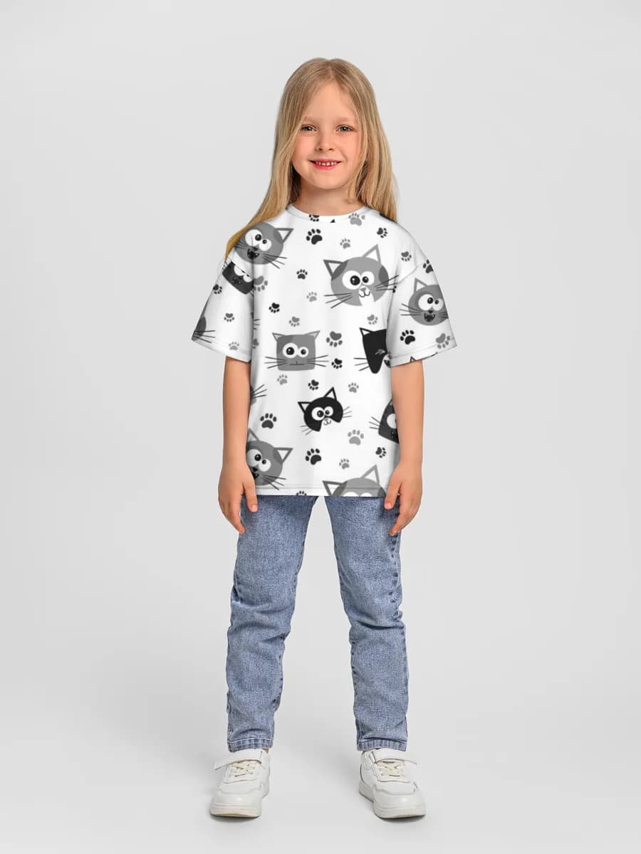 Camiseta infantil. De talla grande.