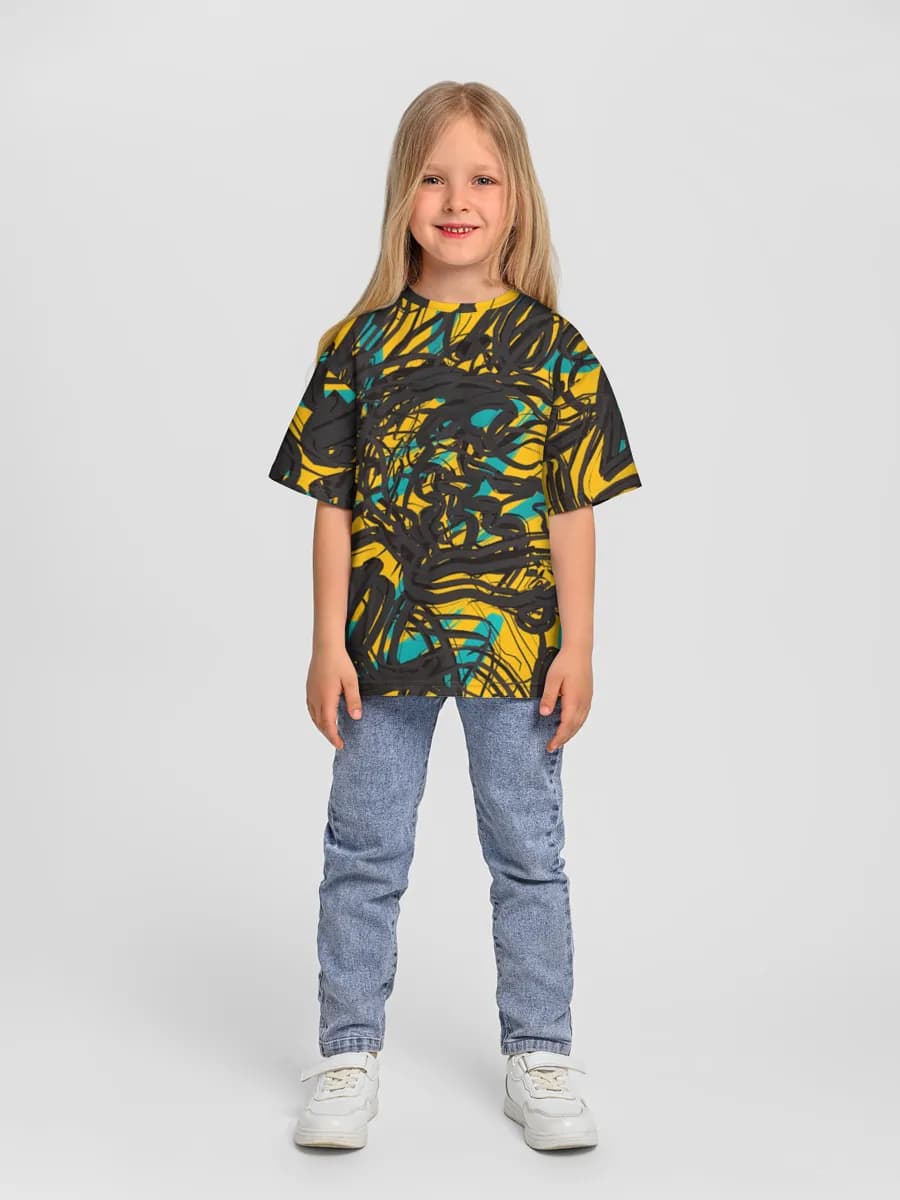 Camiseta infantil. De talla grande.