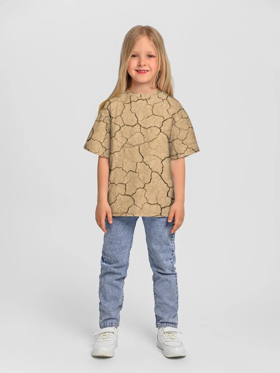 Camiseta infantil. De talla grande.