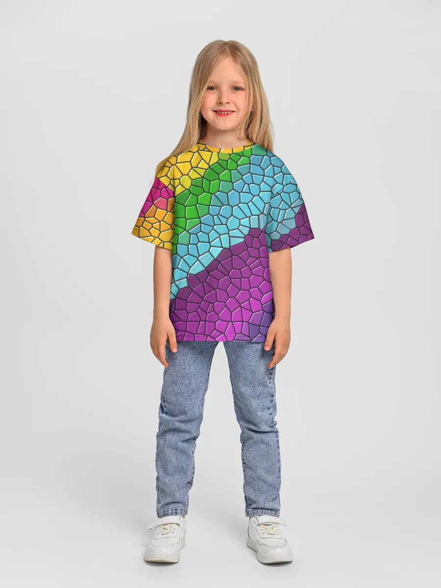 Camiseta infantil. De talla grande.