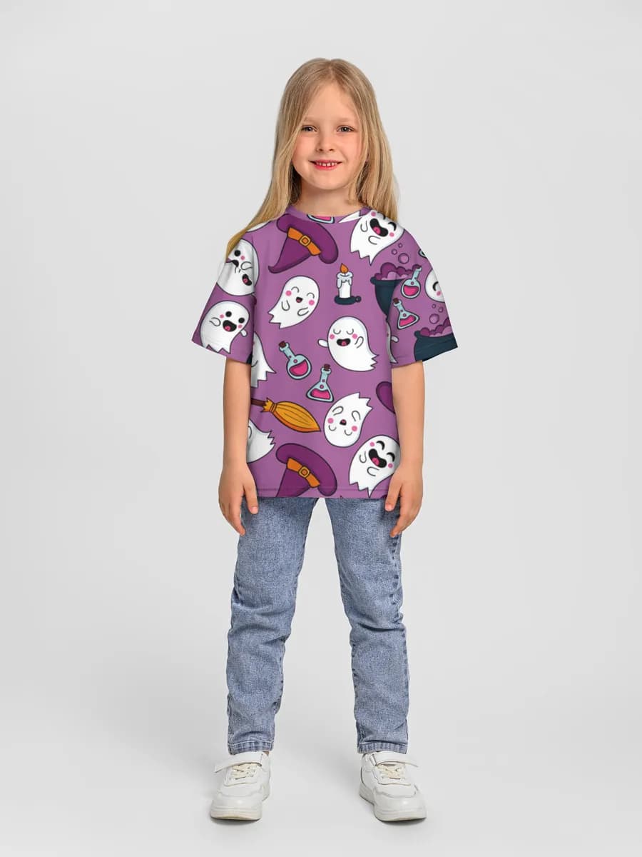 Camiseta infantil. De talla grande.