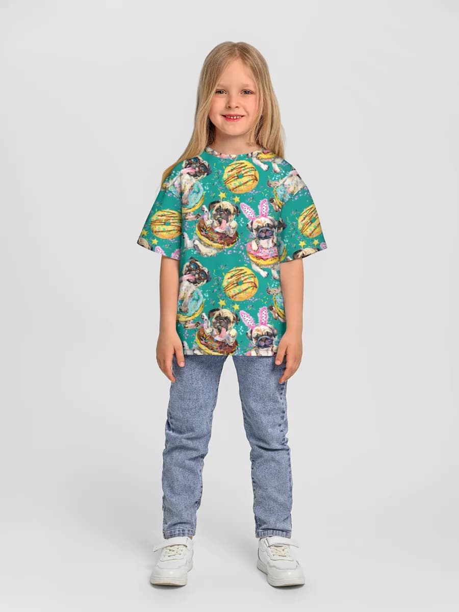 Camiseta infantil. De talla grande.