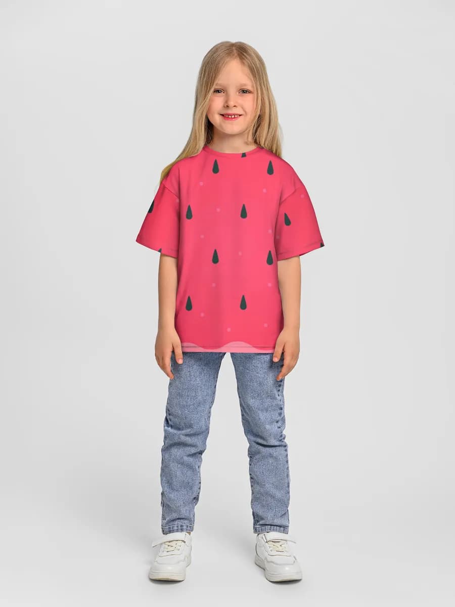 Camiseta infantil. De talla grande.