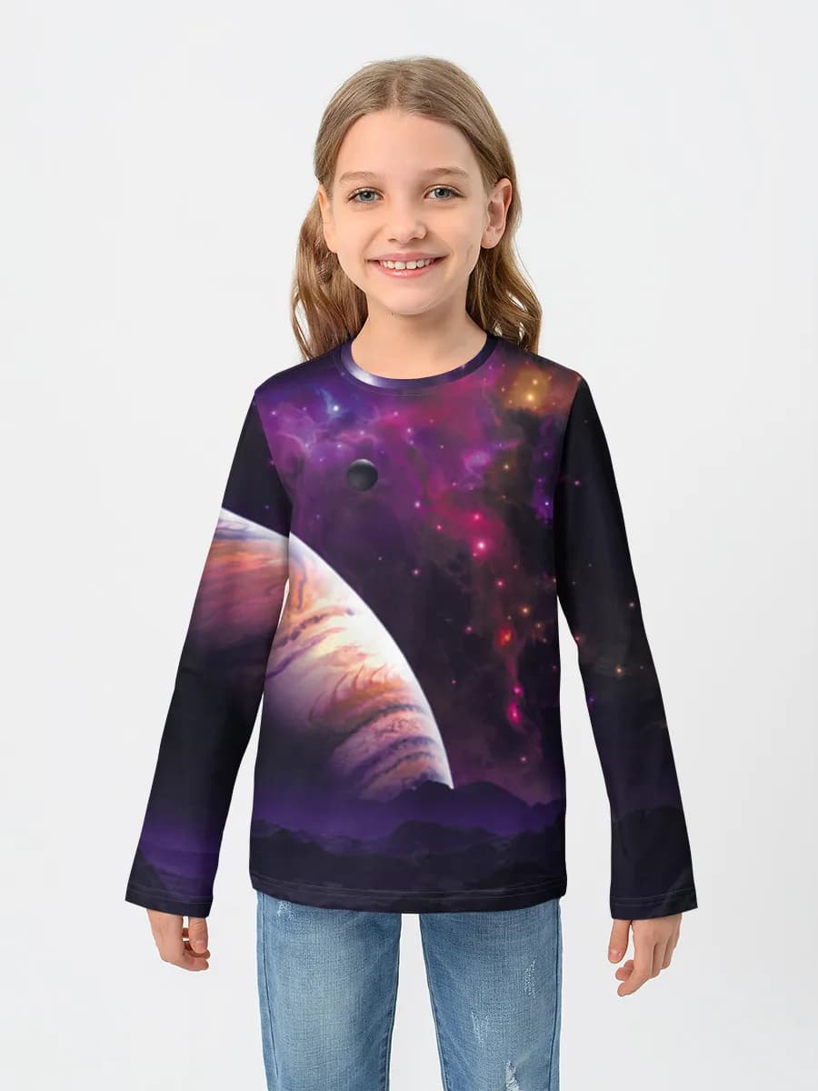 Children's cotton long sleeve shirt