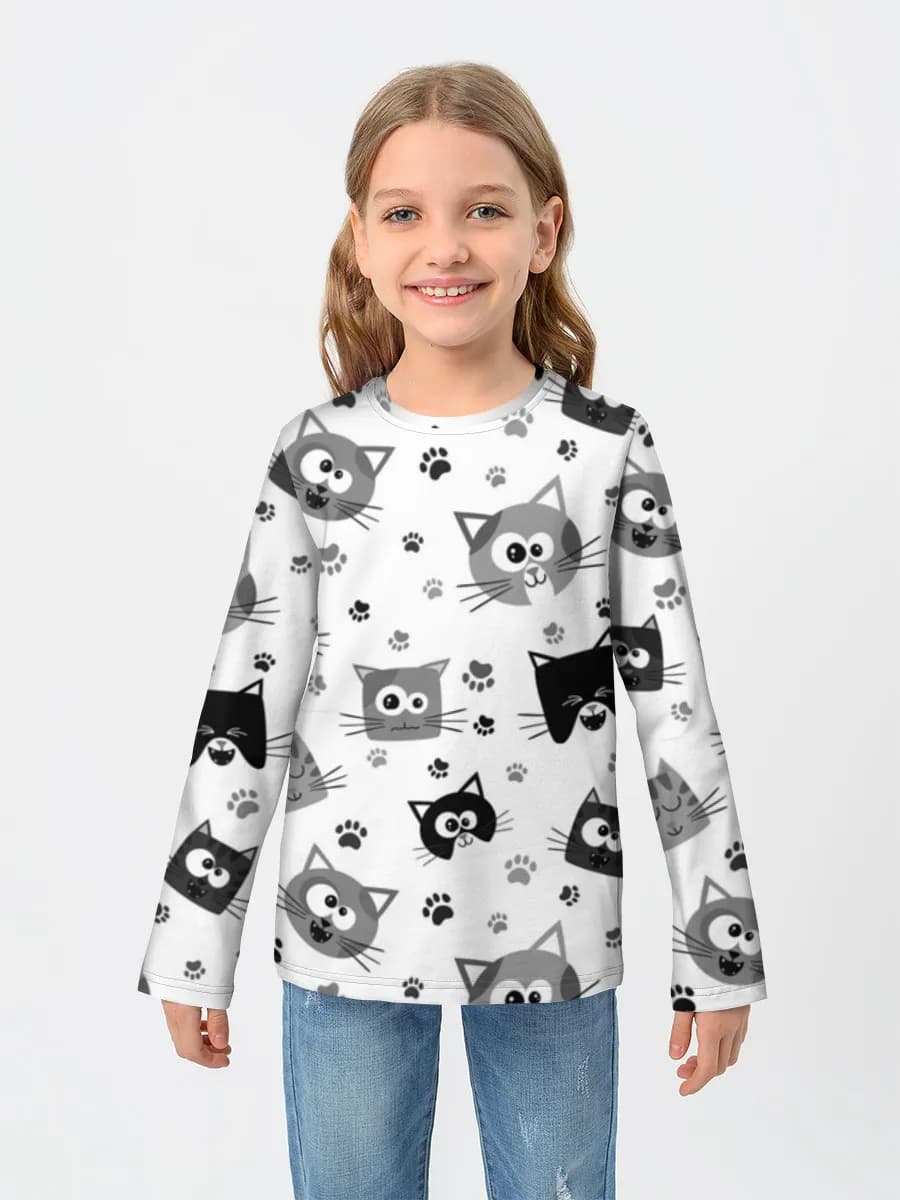 Camisa de manga larga de algodón para niños