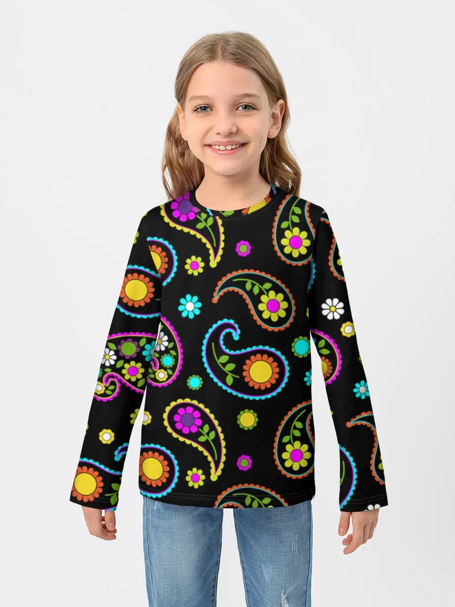 Kinder Baumwoll Langarmshirt