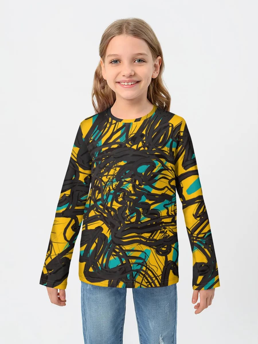 Camisa de manga larga de algodón para niños