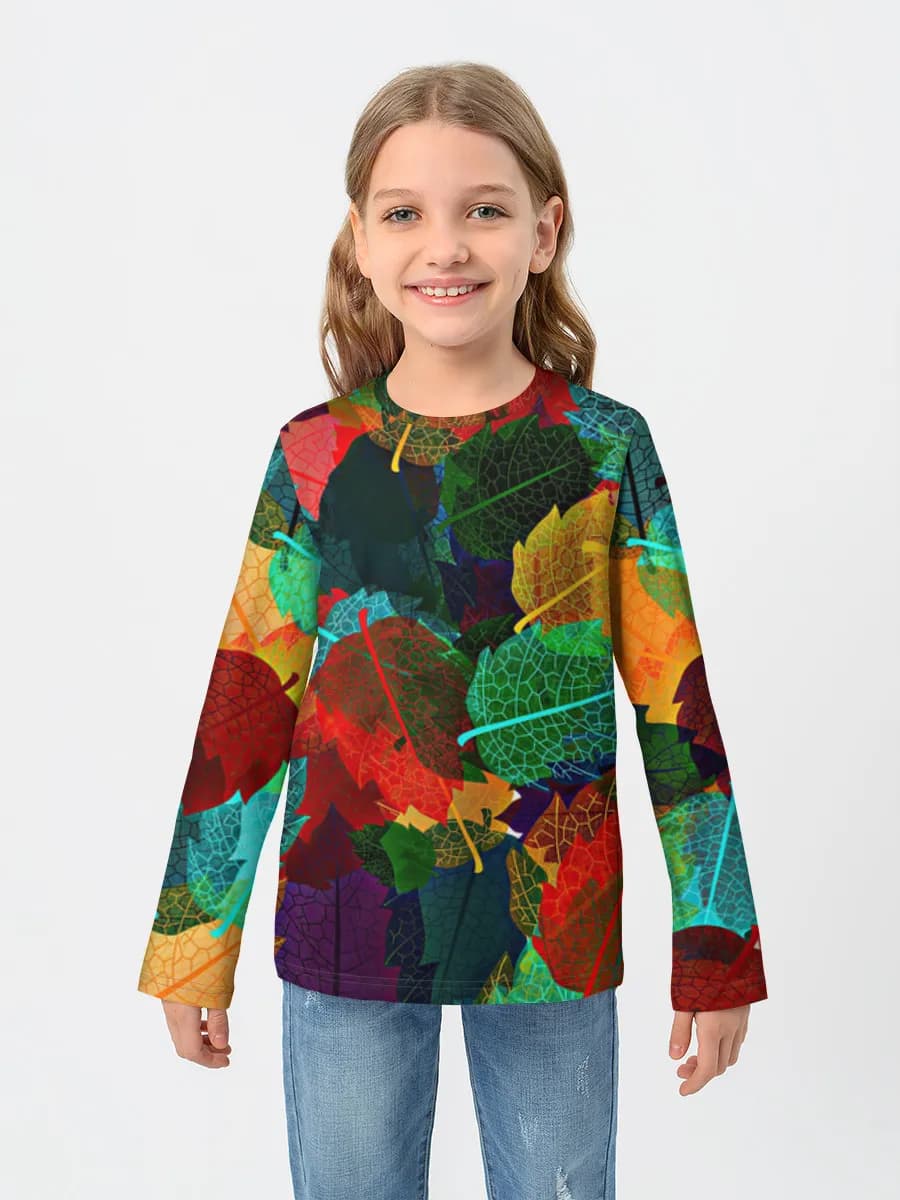 Kinder Baumwoll Langarmshirt
