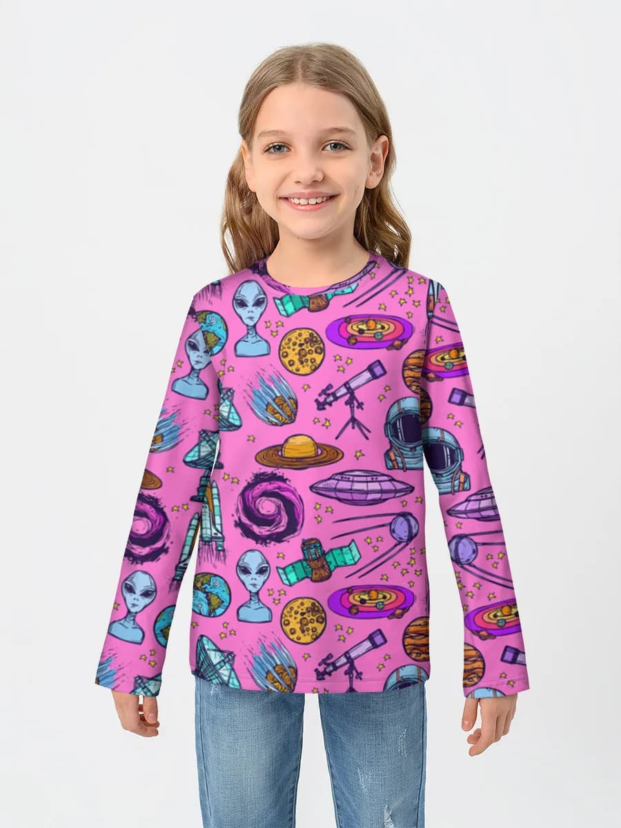 Children's cotton long sleeve shirt