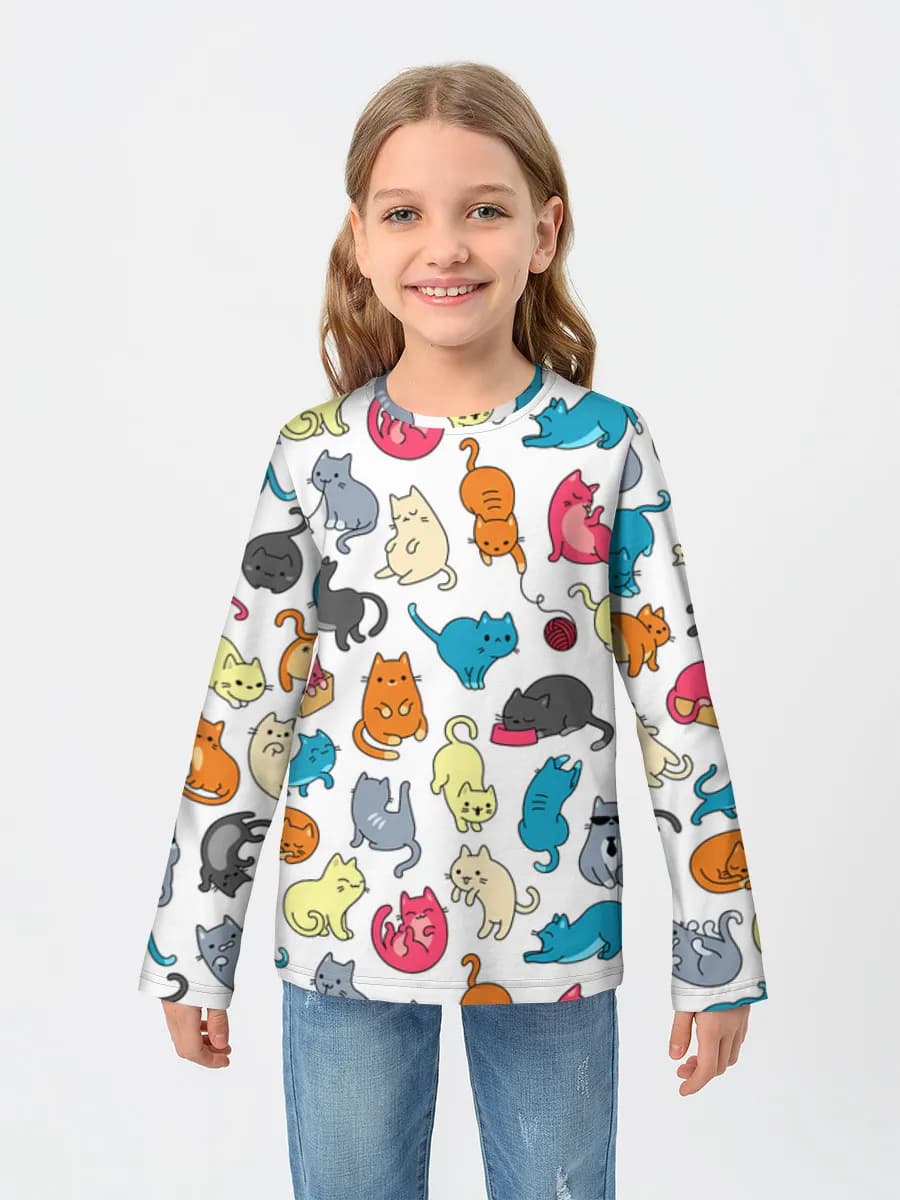 Children's cotton long sleeve shirt