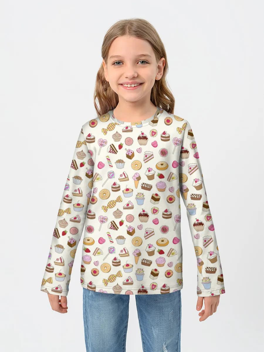 Kinder Baumwoll Langarmshirt