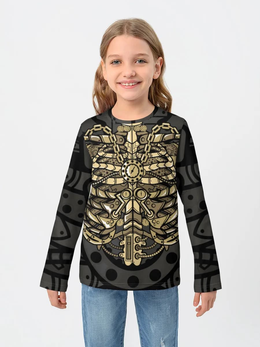 Kinder Baumwoll Langarmshirt