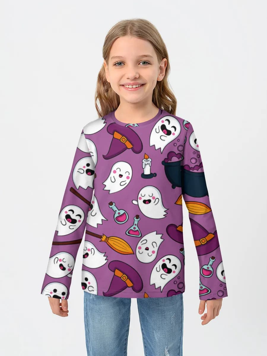 Camisa de manga larga de algodón para niños