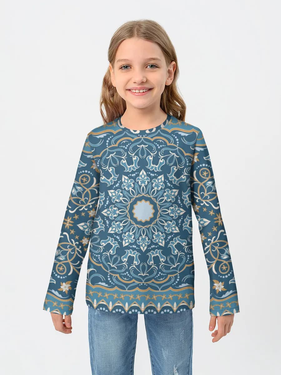 Children's cotton long sleeve shirt