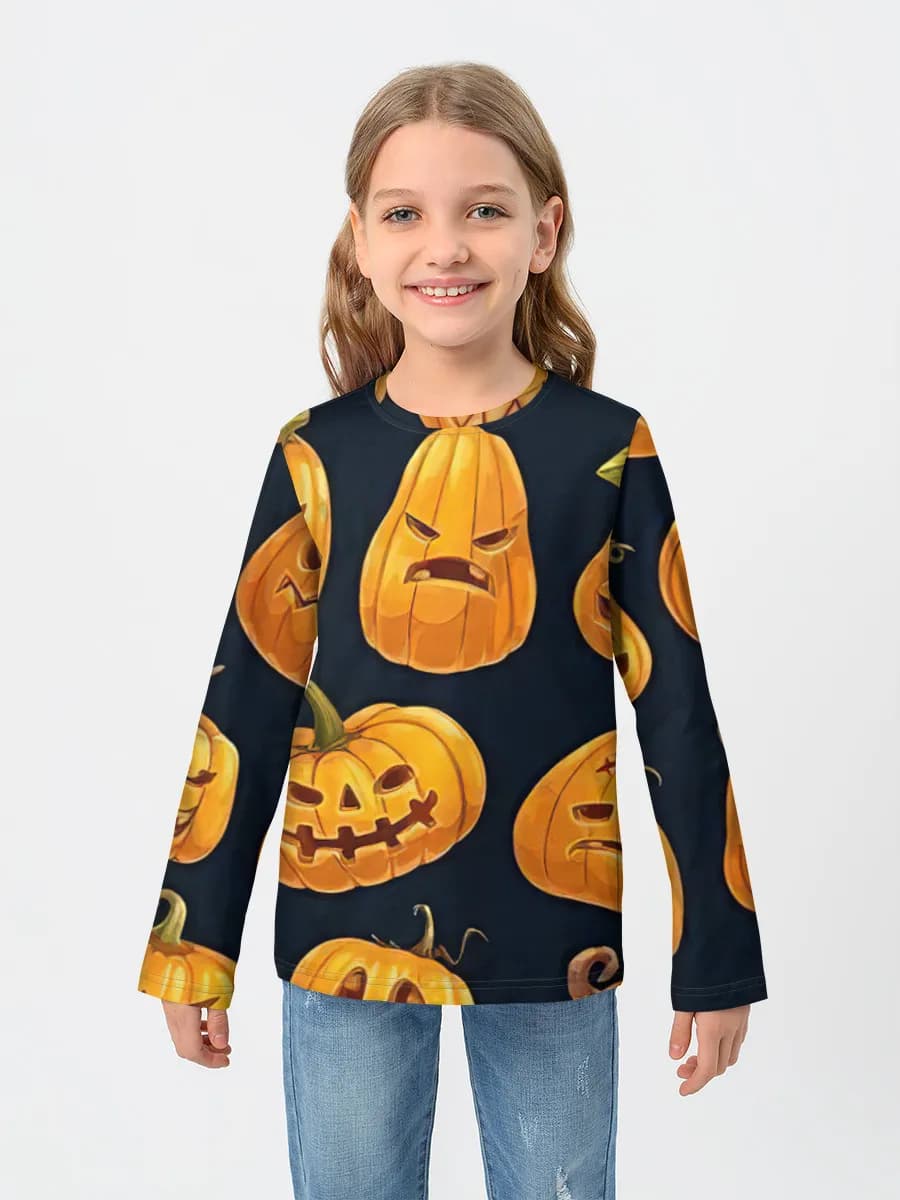 Children's cotton long sleeve shirt