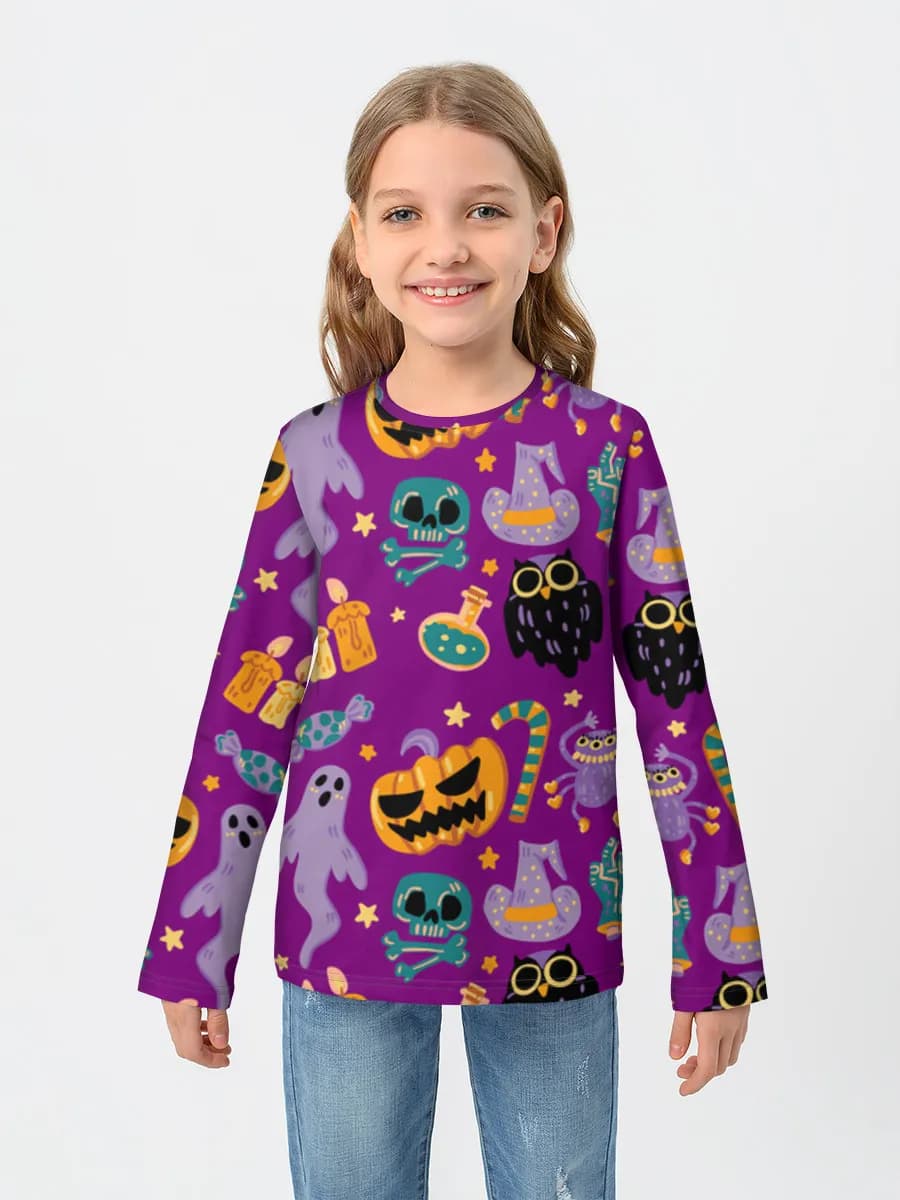 Children's cotton long sleeve shirt