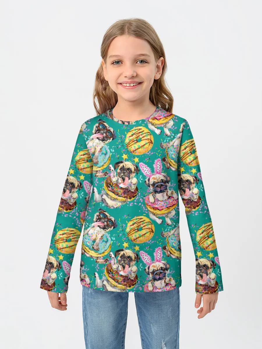 Camisa de manga larga de algodón para niños