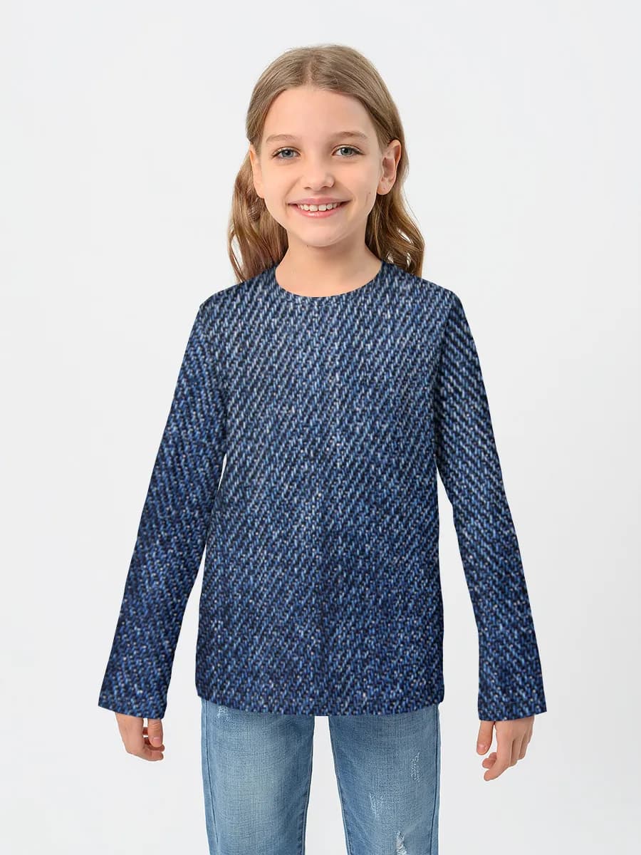 Children's cotton long sleeve shirt