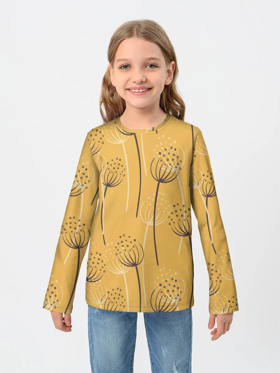 Kinder Baumwoll Langarmshirt