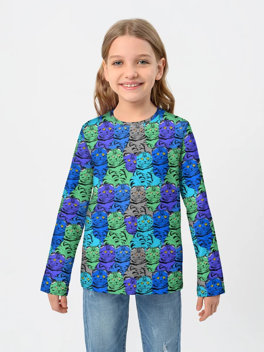 Children's cotton long sleeve shirt