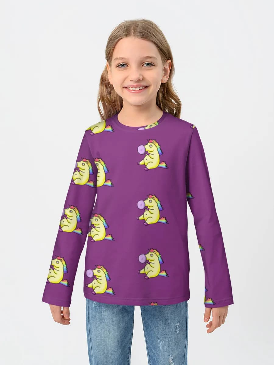 Kinder Baumwoll Langarmshirt