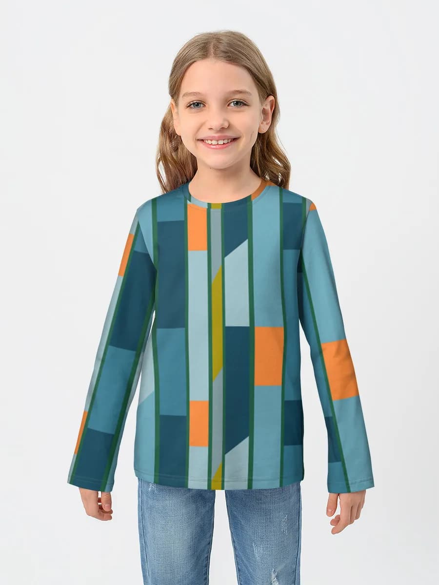 Children's cotton long sleeve shirt