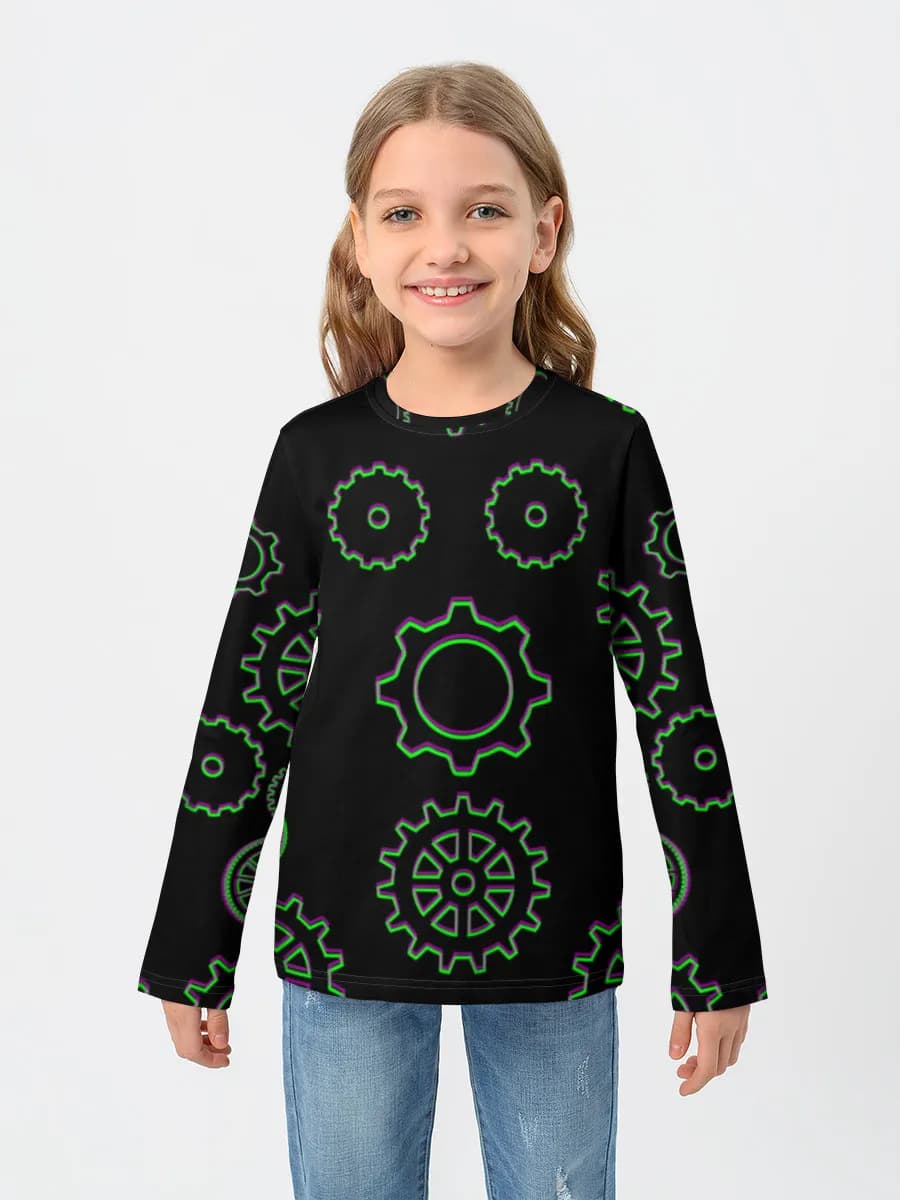 Children's cotton long sleeve shirt