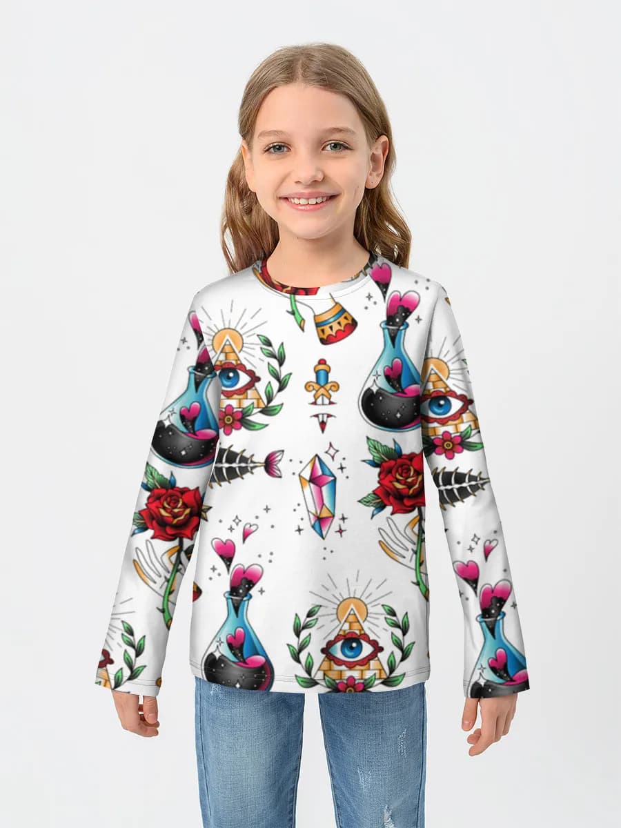 Children's cotton long sleeve shirt