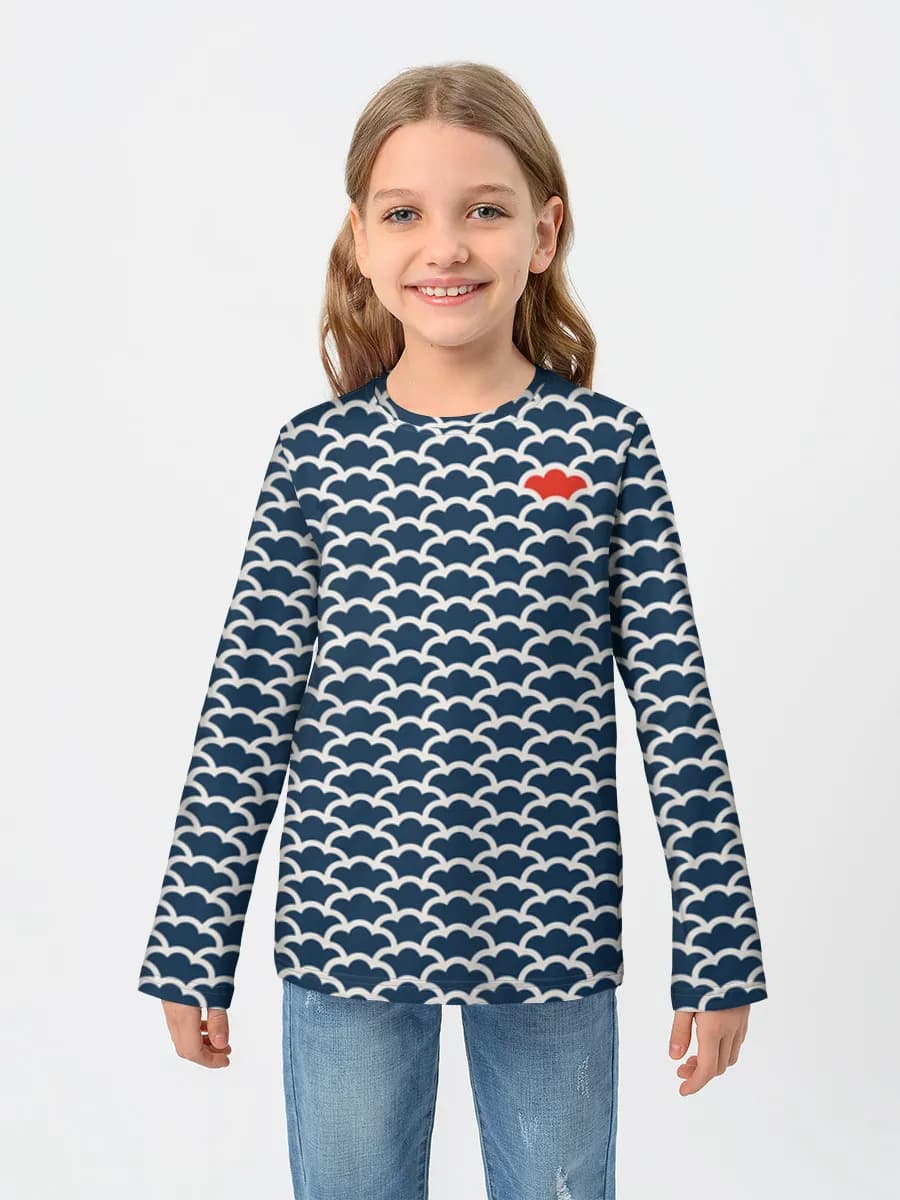 Kinder Baumwoll Langarmshirt