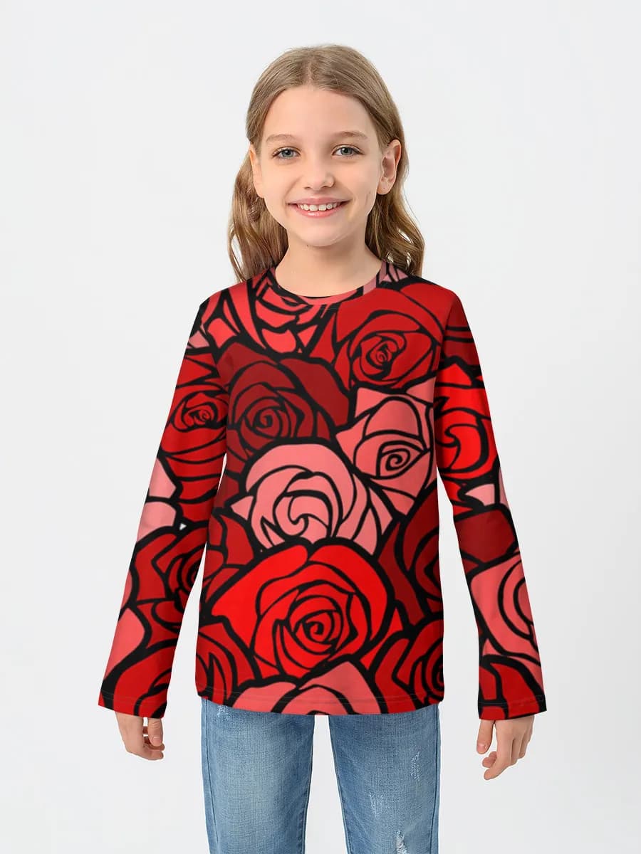 Children's cotton long sleeve shirt