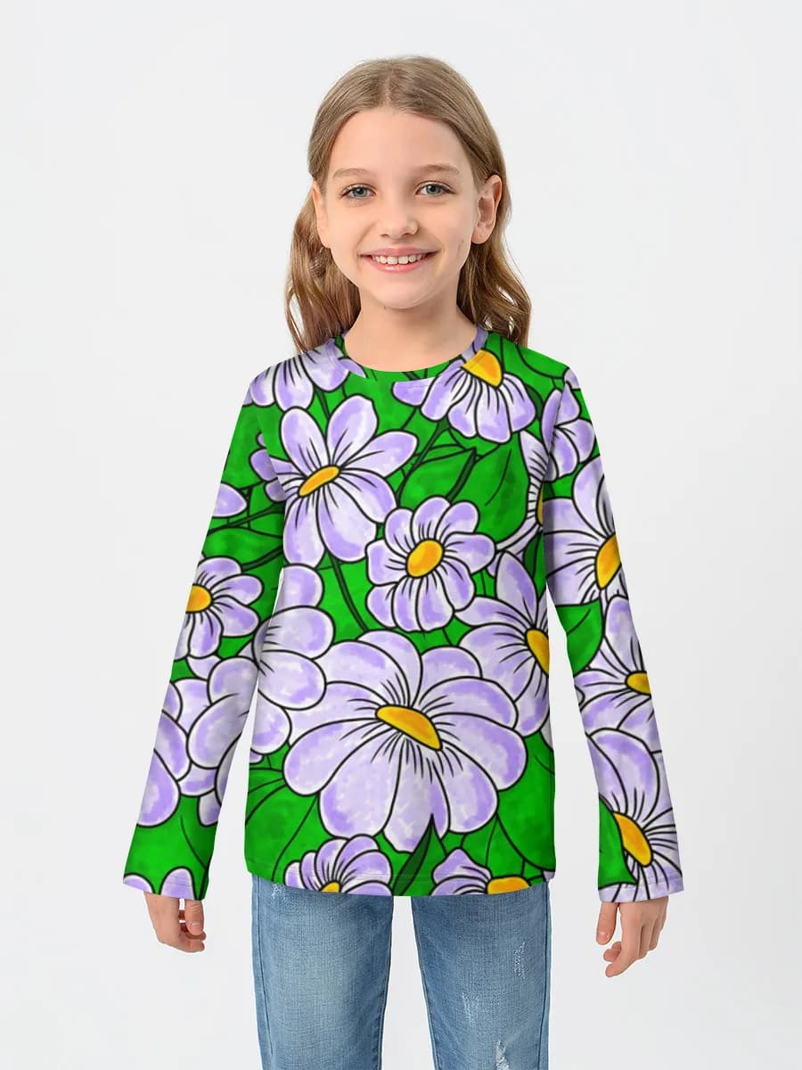 Children's cotton long sleeve shirt